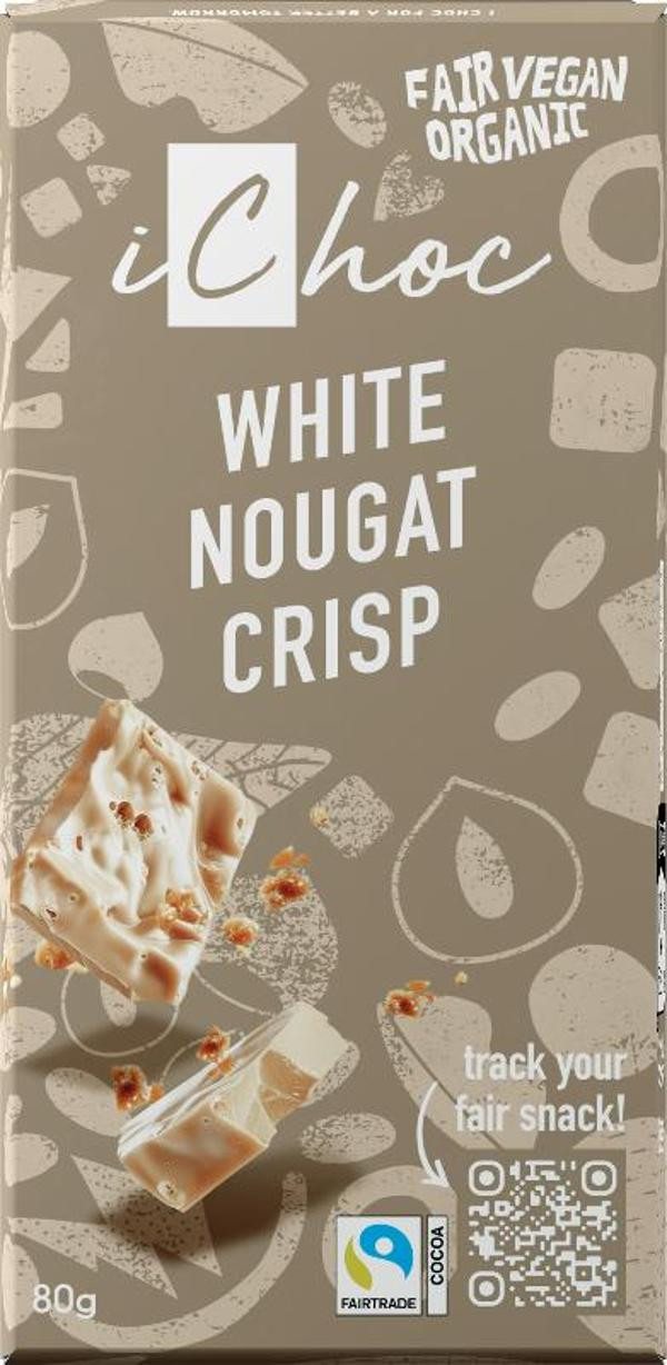 Produktfoto zu iChoc White Nougat Crisp 80g