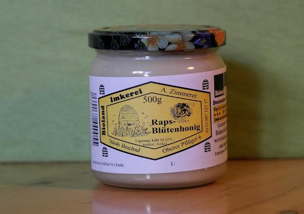 Produktfoto zu Rapsblütenhonig 500g