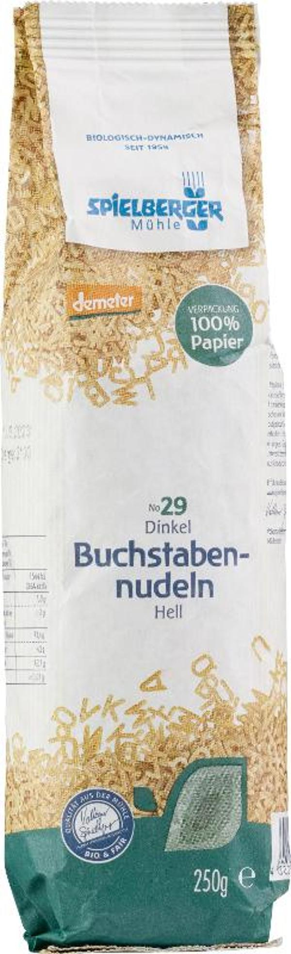 Produktfoto zu Demeter Dinkel-Buchstabennudeln hell 250g